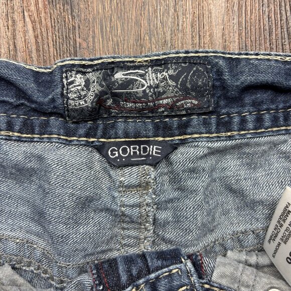 Silver Gordie Straight Leg Jeans Medium Wash Distressed Men’s Size 32 X 30 - Picture 5 of 12